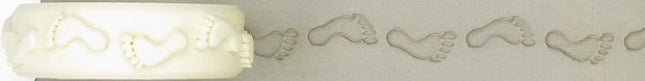 Roller human footprints embossed