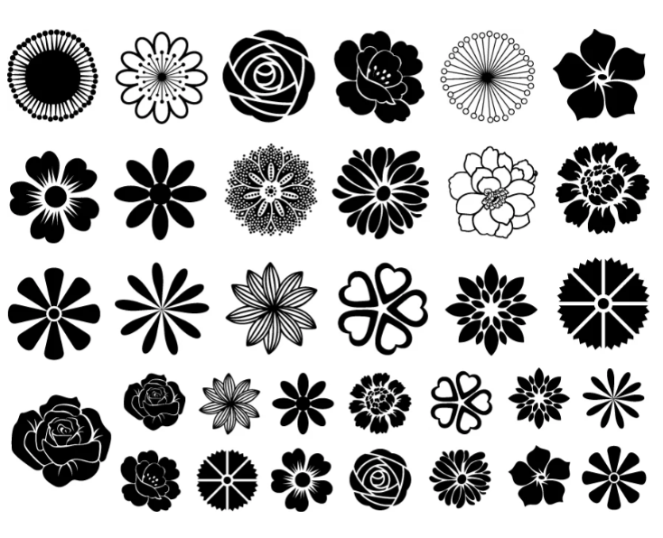 Cone 6 Small Flowers Decal