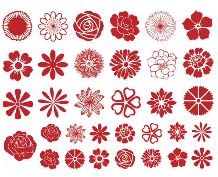 Cone 6 Small Flowers Decal