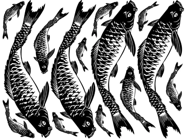 Cone 6 Koi Carp Fish Decal