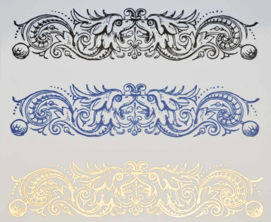 Cone 6 Decorative Carved Ornament Decal