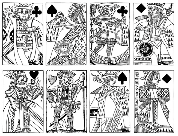 Cone 6 Antique French Playing Card Decal