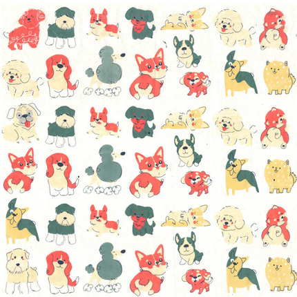 Dogs Underglaze Transfer