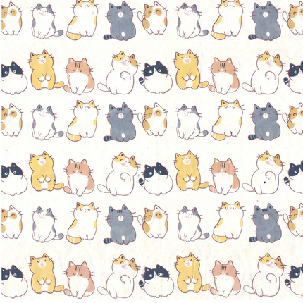 Cats Underglaze Transfer