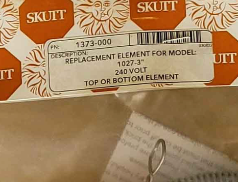 Skutt 1373 Element  for 1027-3, 240V Top/Bottom