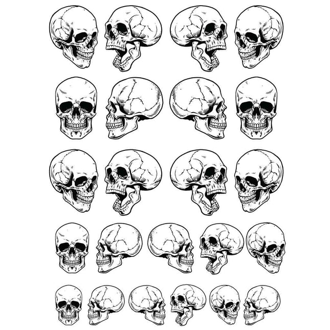 Skull Halloween Underglaze Transfer