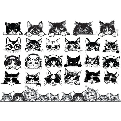 Peeking Cats