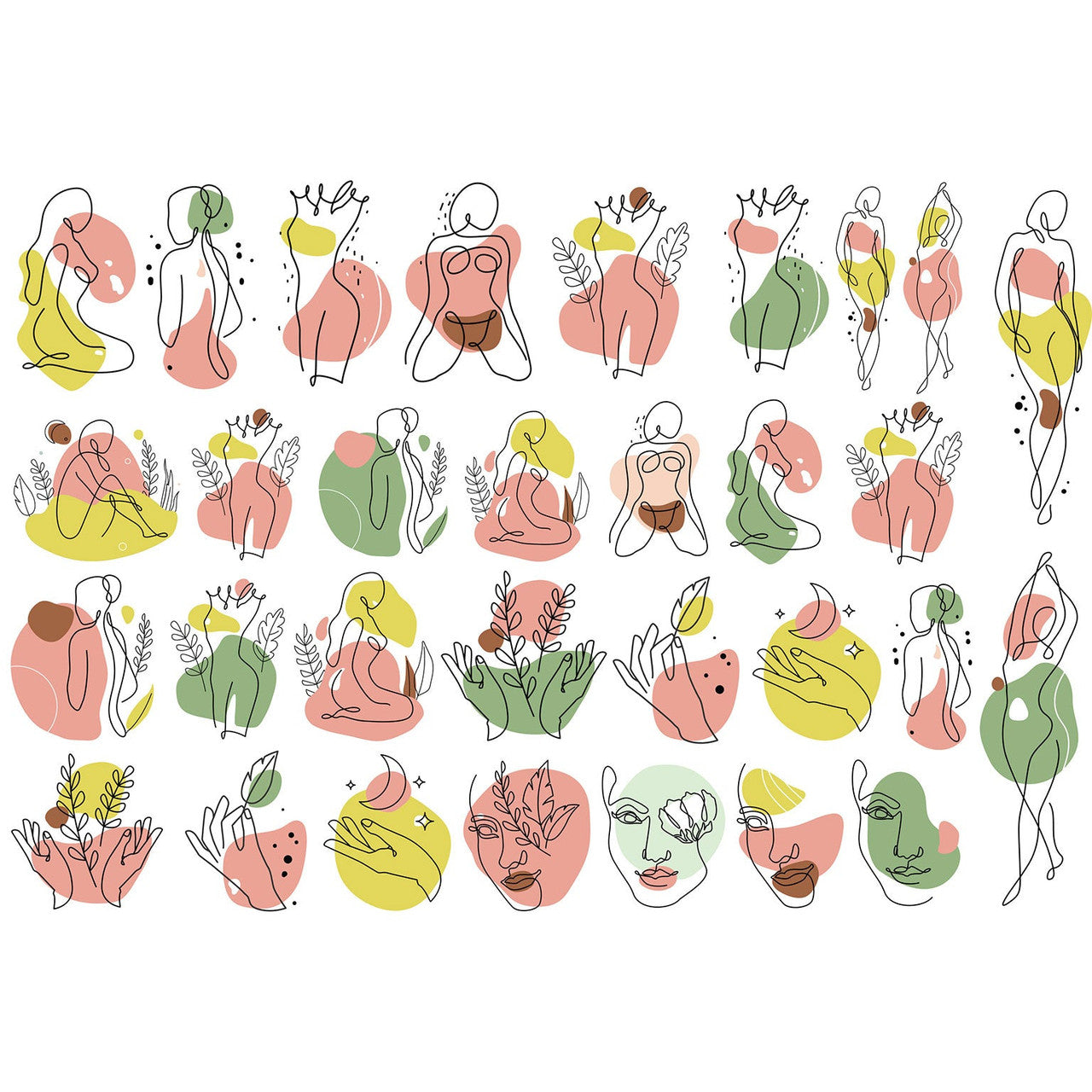 Line Women Underglaze Transfer