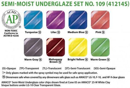 Semi-Moist Underglazes Set 109