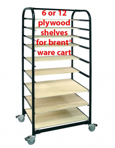 Brent Ware Cart Shelves -  Set Of 12