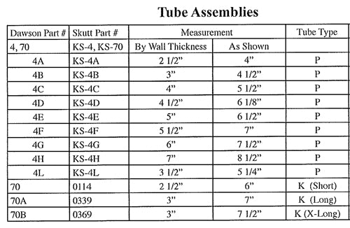 L&L Kiln 4.5" Tube Assembly