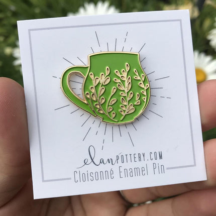 Pins - Tree Carved Mug - Chartreuse