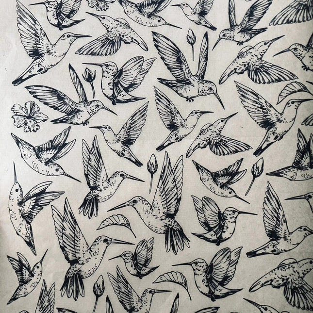 Hummingbirds Underglaze Transfer