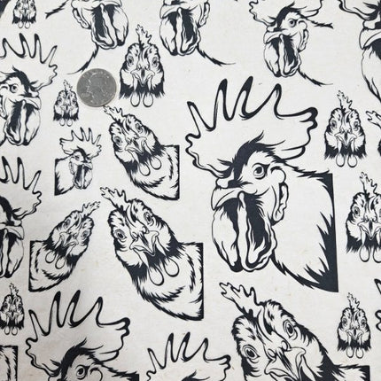 Chickens Peeking Underglaze Transfer