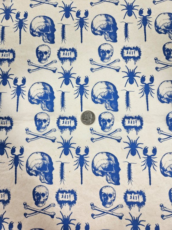 DC10020B Skulls & Spiders Pattern Underglaze Transfer