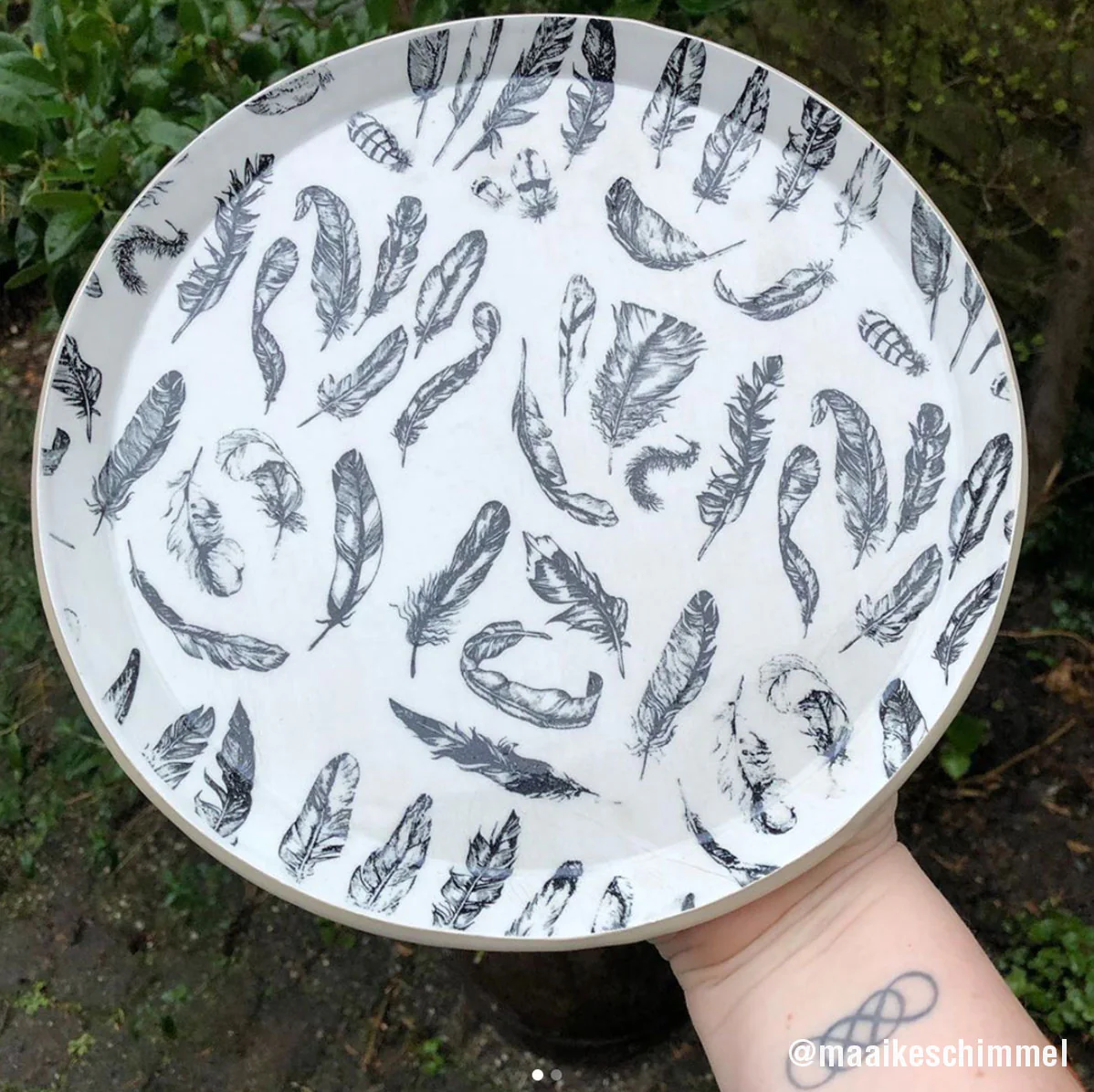 Feather Underglaze Transfer