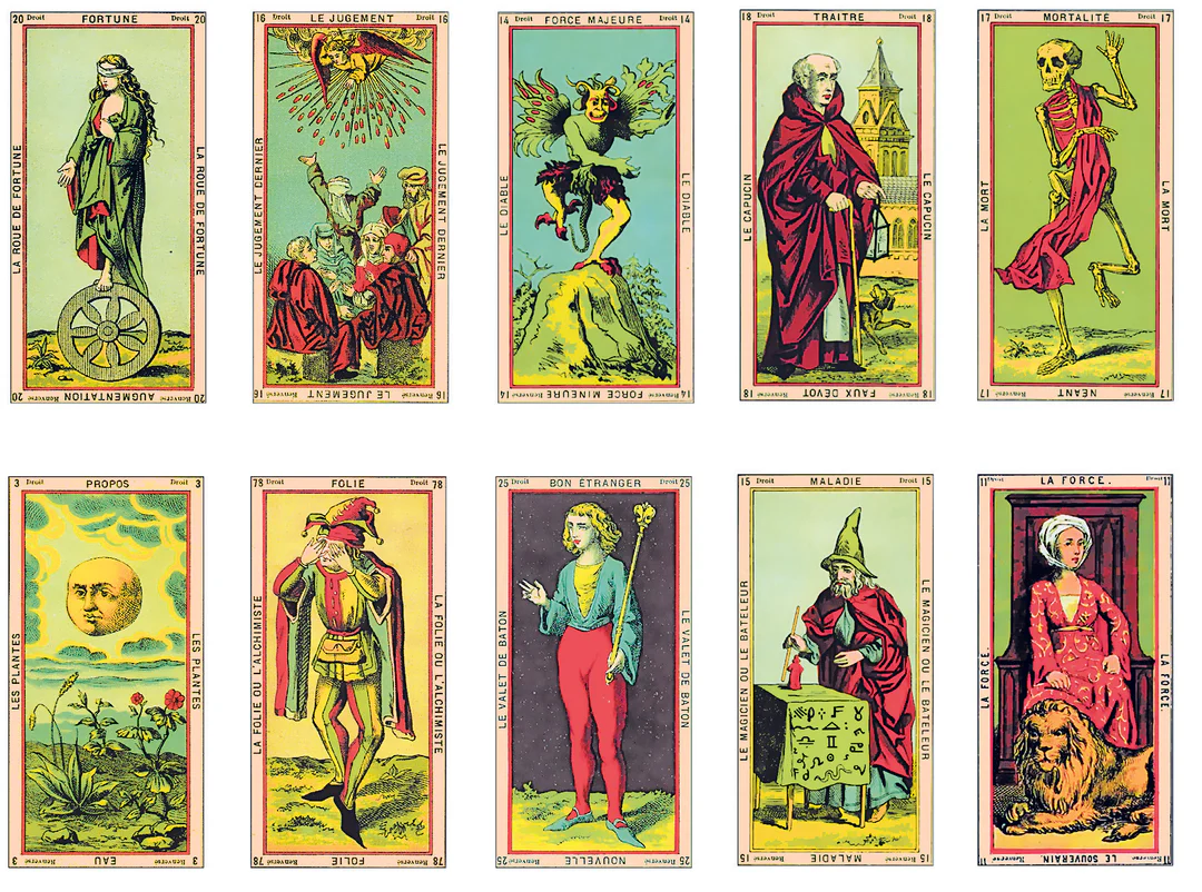 Cone 03 Antique French Tarot Card Full Color Decal Version 1