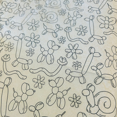Balloon Animals Underglaze Transfer