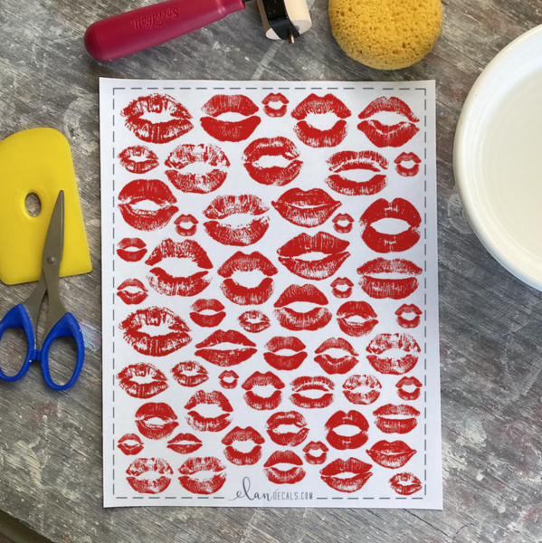 Lips Overglaze Decal