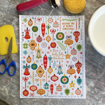 Vintage Ornaments Underglaze Transfer