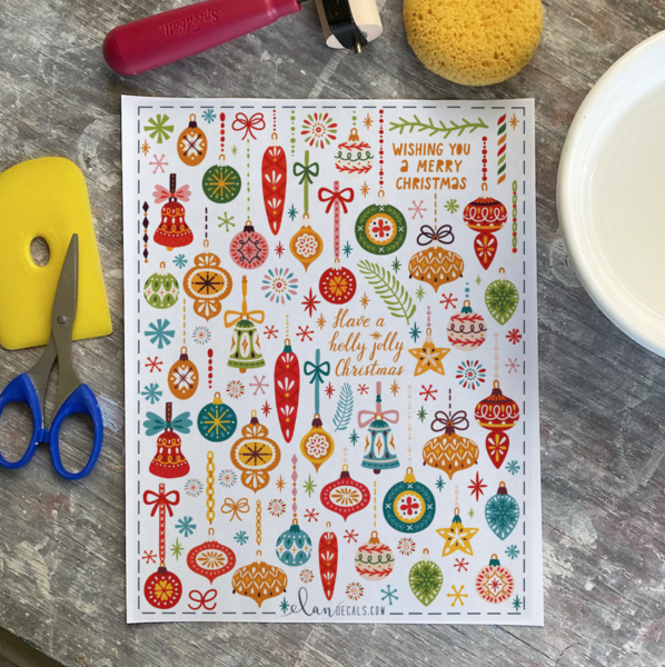 Vintage Ornaments Underglaze Transfer