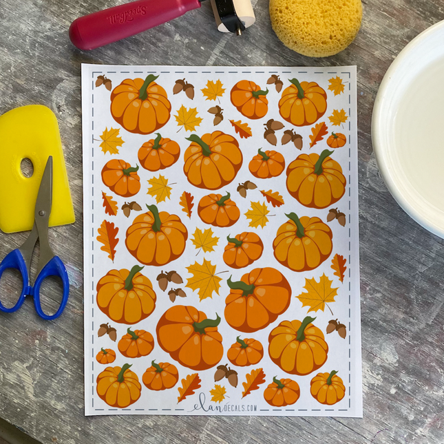 Pumpkins Underglaze Transfer