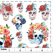 Watercolor Skulls Overglaze Decal