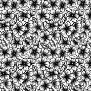 Flower Buds Large Underglaze Transfer