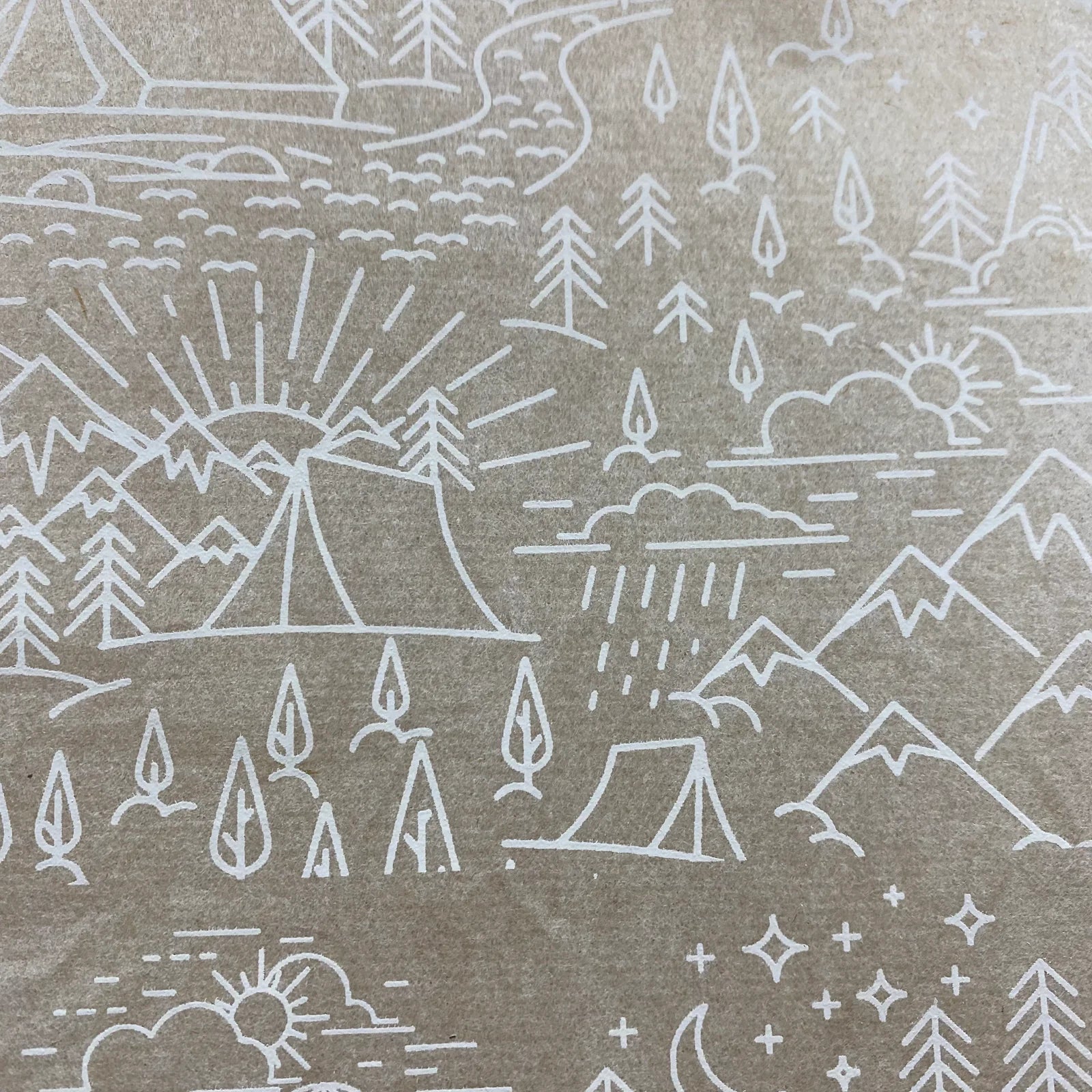 Camping Underglaze Transfer