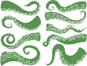 Tentacles - Glow in the Dark green