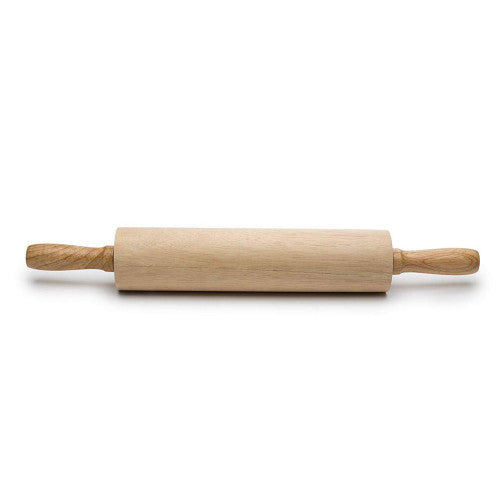 Hardwood rolling pin with bearings