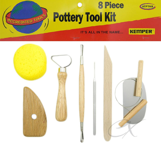 Economy 8 piece Pottery Tool Kit