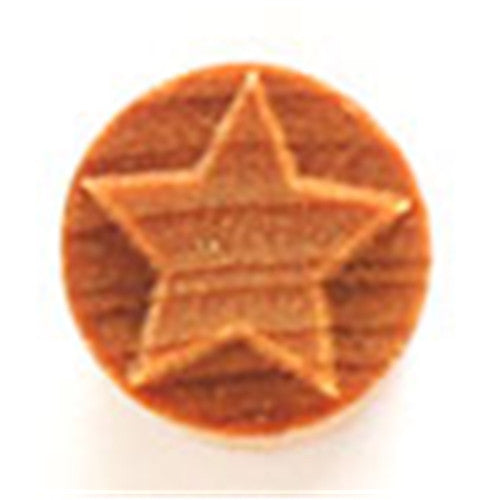 SCS-010 Embossed Star - 1.5 cm Round Stamp