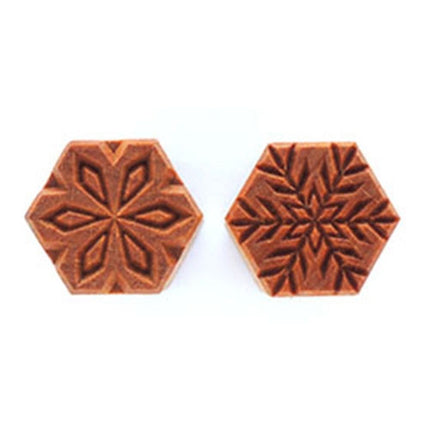 SHM-03 Snowflake - 3 cm Hexagon Stamp