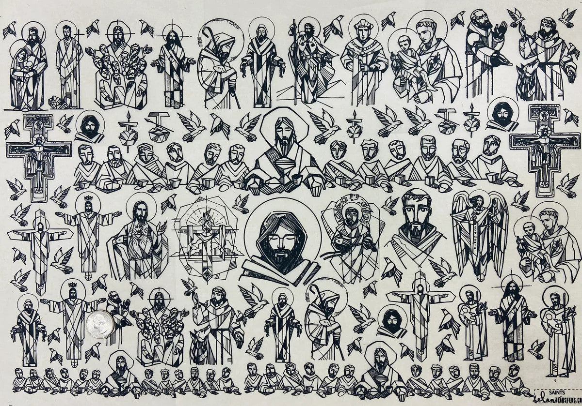 Saints Underglaze Transfer