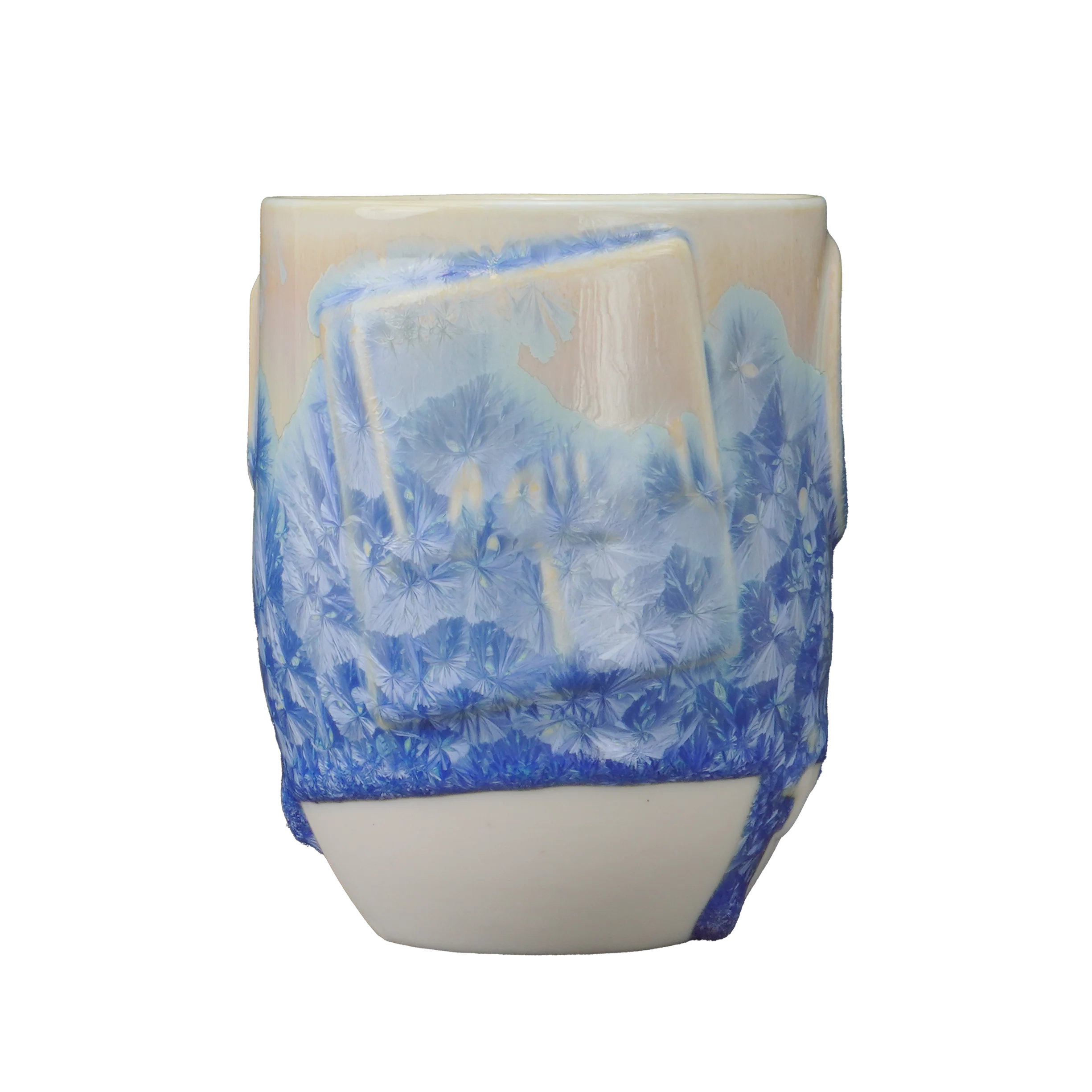 WC-162 BLUE SNOWFLAKES Crystalline Glaze